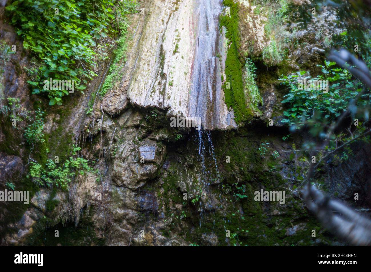 charco de la Caldera cascada de jorox,alozaina (rincon Singular),andalusien,spanien Stockfoto