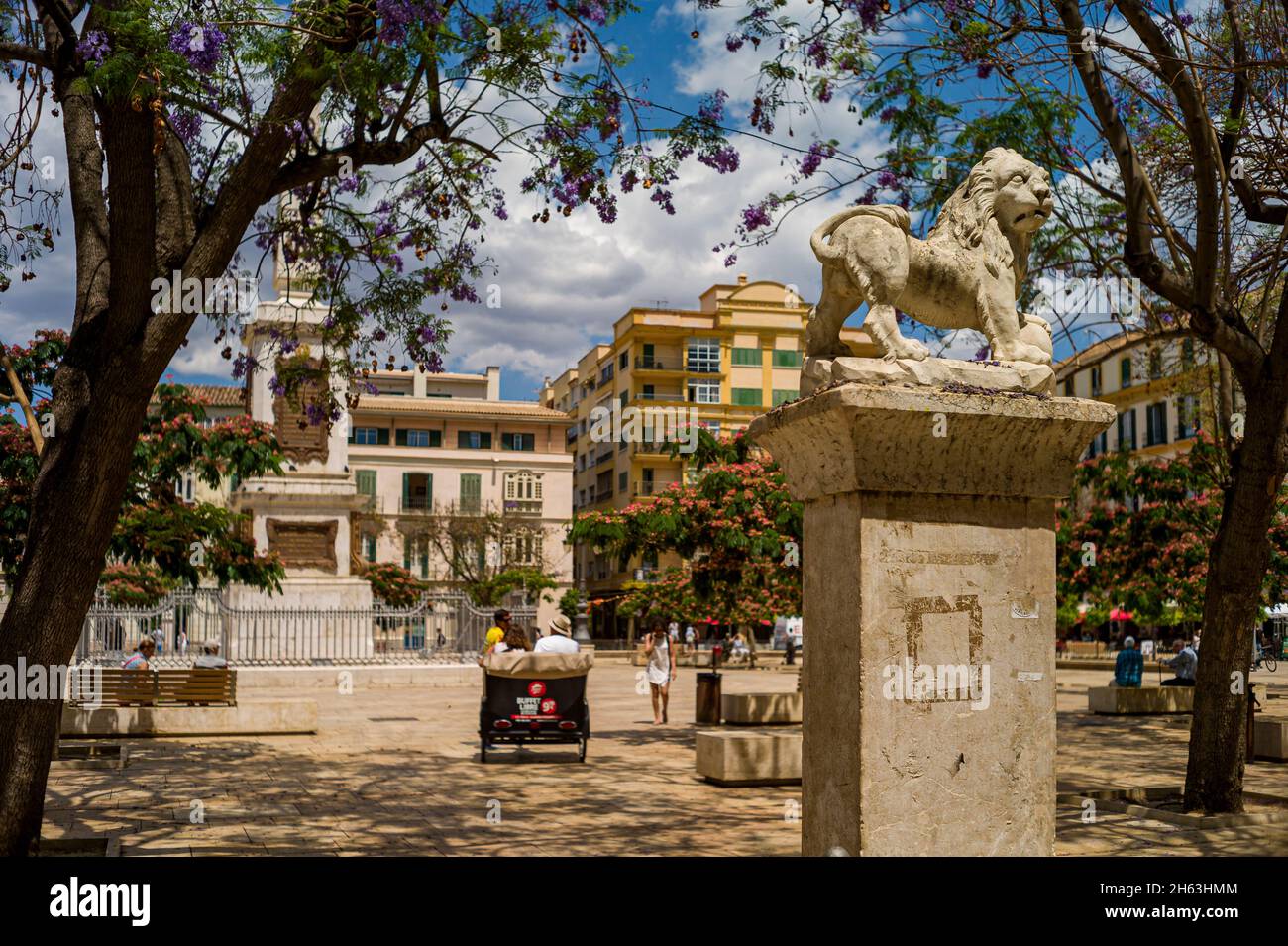 der plaza de la merced ist einer der Hauptplatz im Zentrum von málaga, spanien. Stockfoto