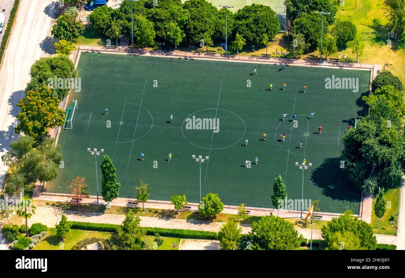 Luftaufnahme, Club militar d'es forti Sportplatz, palma, mallorca, balearen, spanien Stockfoto