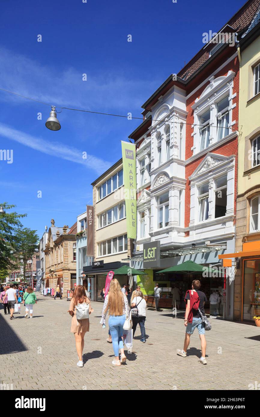Fußgängerzone große straße,osnabrück,niedersachsen,deutschland,europa Stockfoto