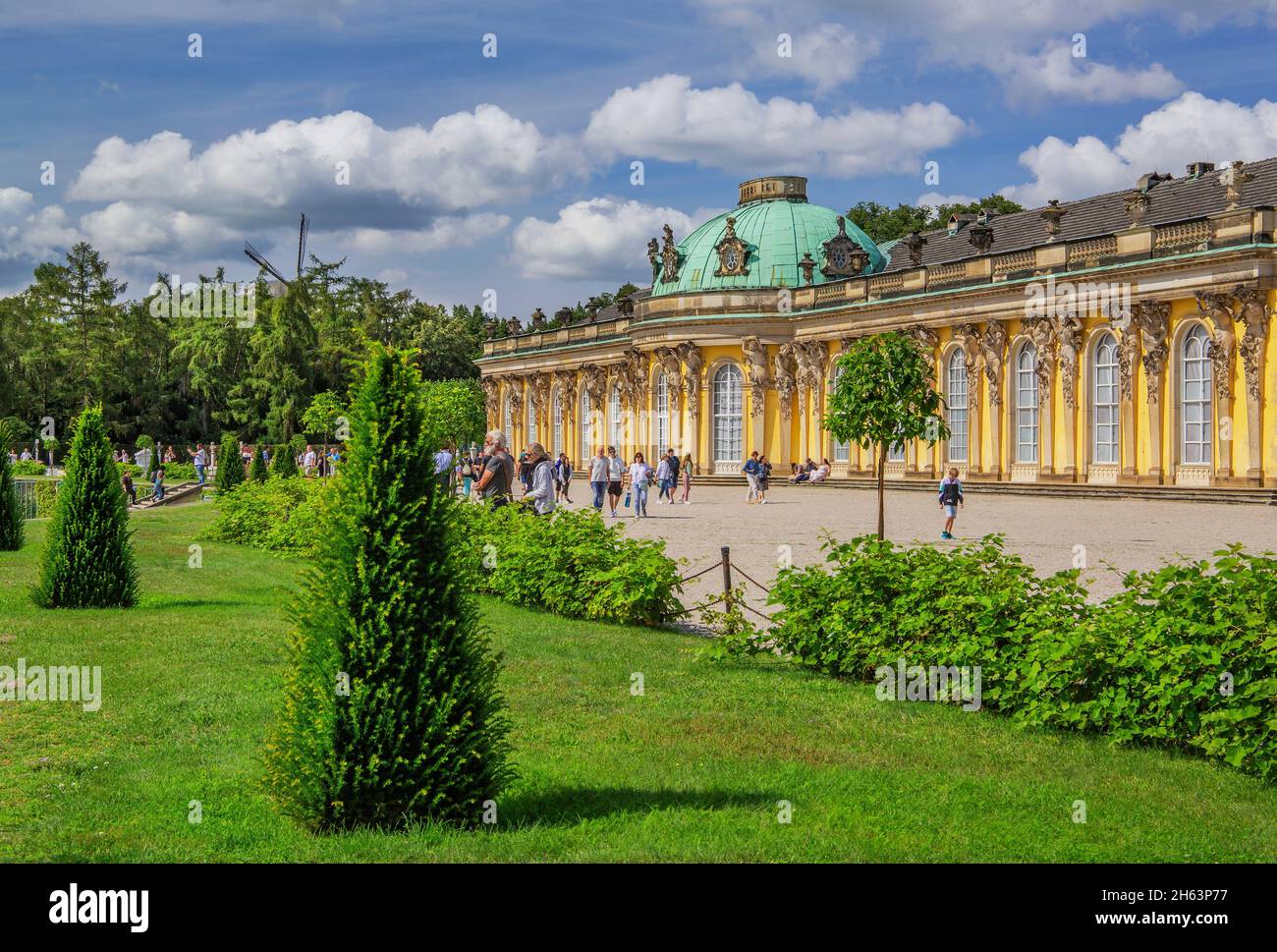 Schloss sanssouci auf den Weinterrassen,potsdam,brandenburg,deutschland Stockfoto