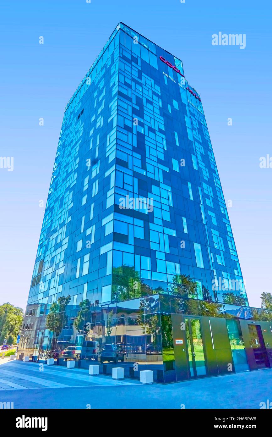4-Sterne-Hotel cool Mama in der josef brandstätter straße 1 in der Nähe des Messegeländes in der Stadt salzburg Stockfoto