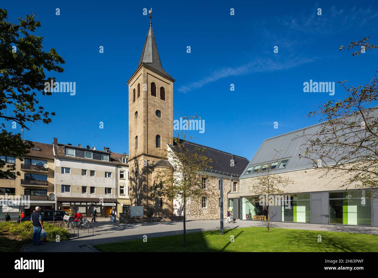 deutschland,heiligenhaus,heiligenhaus-leubeck,bergisches Land,niederbergisches Land,niederberg,rheinland,Nordrhein-westfalen,alte Kirche,evangelisch reformierte Stadtkirche,Hallenkirche,Barock Stockfoto