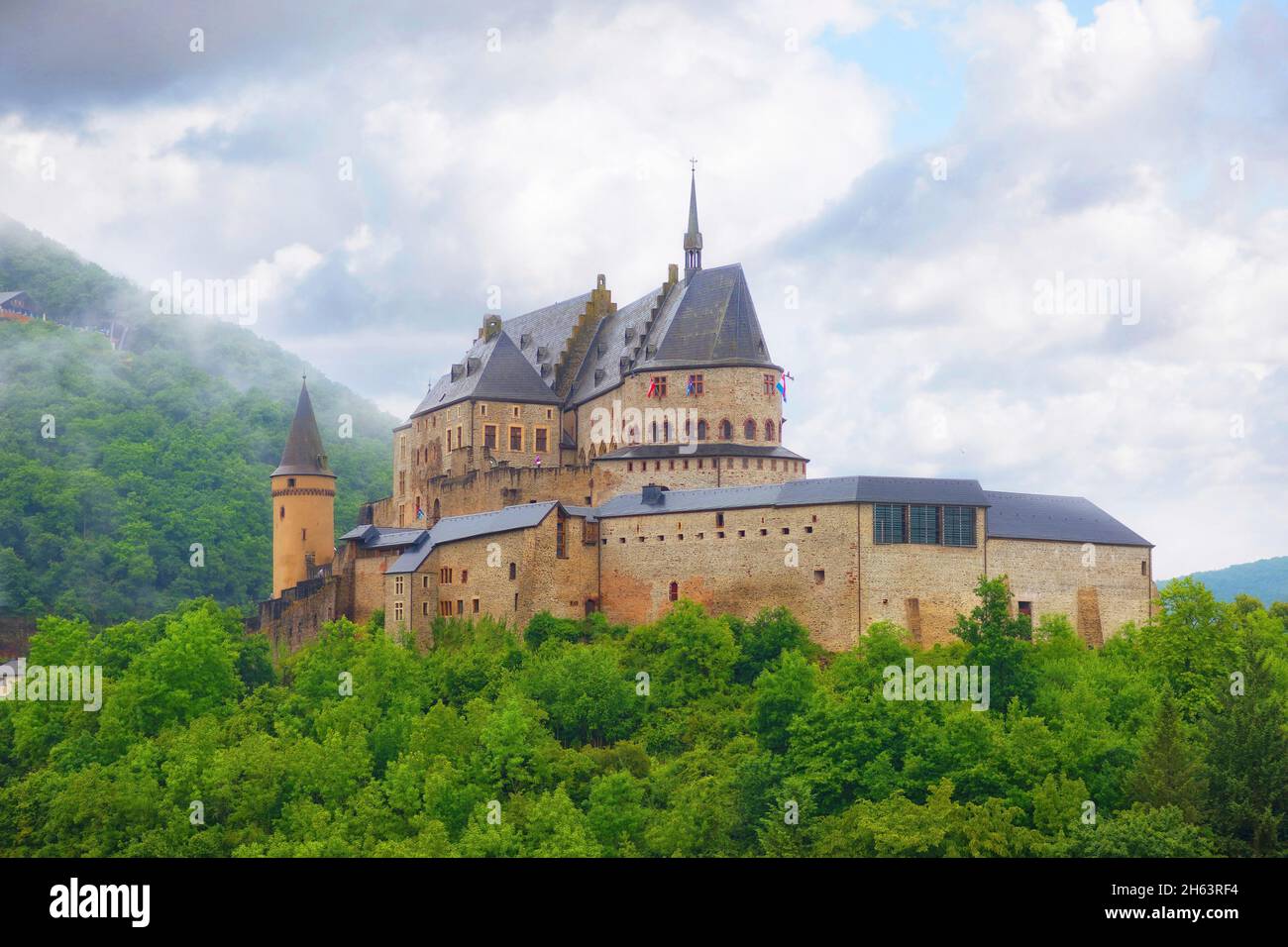 Schloss vianden, luxemburg, europa Stockfoto