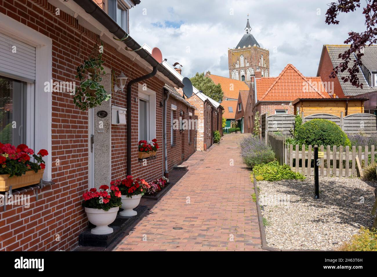 deutschland,niedersachsen,ostfriesland,krummhörn,pilsum ein Dorf der ostfriesischen Gemeinde krummhörn Stockfoto