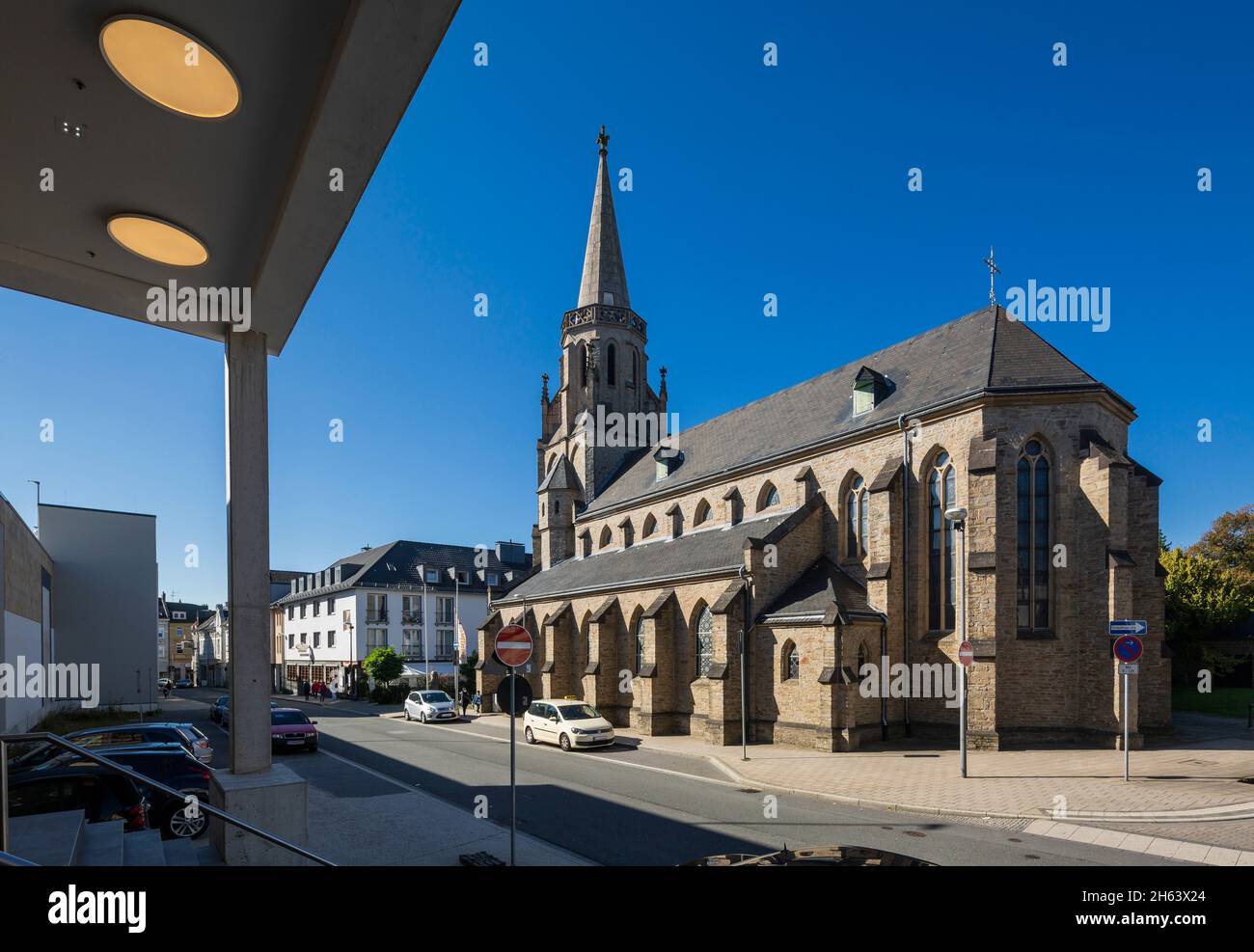 deutschland,velbert,velbert-mitte,bergisches Land,niederbergisches Land,niederberg,rheinland,Nordrhein-westfalen,nrw,katholische Pfarrkirche St. marien,marienkirche,Basilika Stockfoto