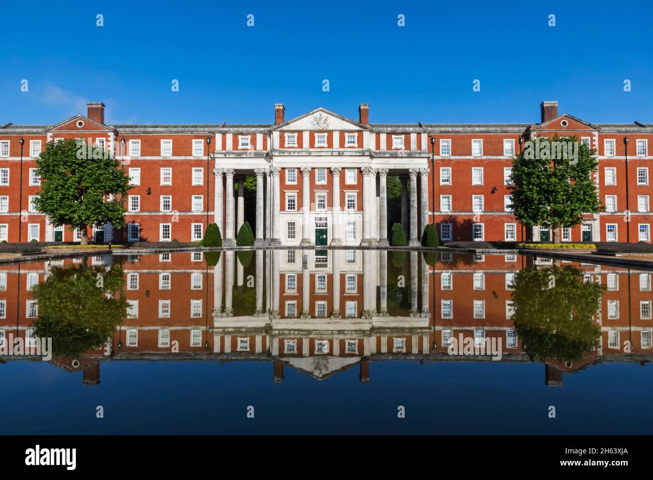 england, winchester, Halbinselbaracken, Halbinselplatz, Königshaus, aus ehemaligen Armeebacken umgebaute Wohnungen Stockfoto