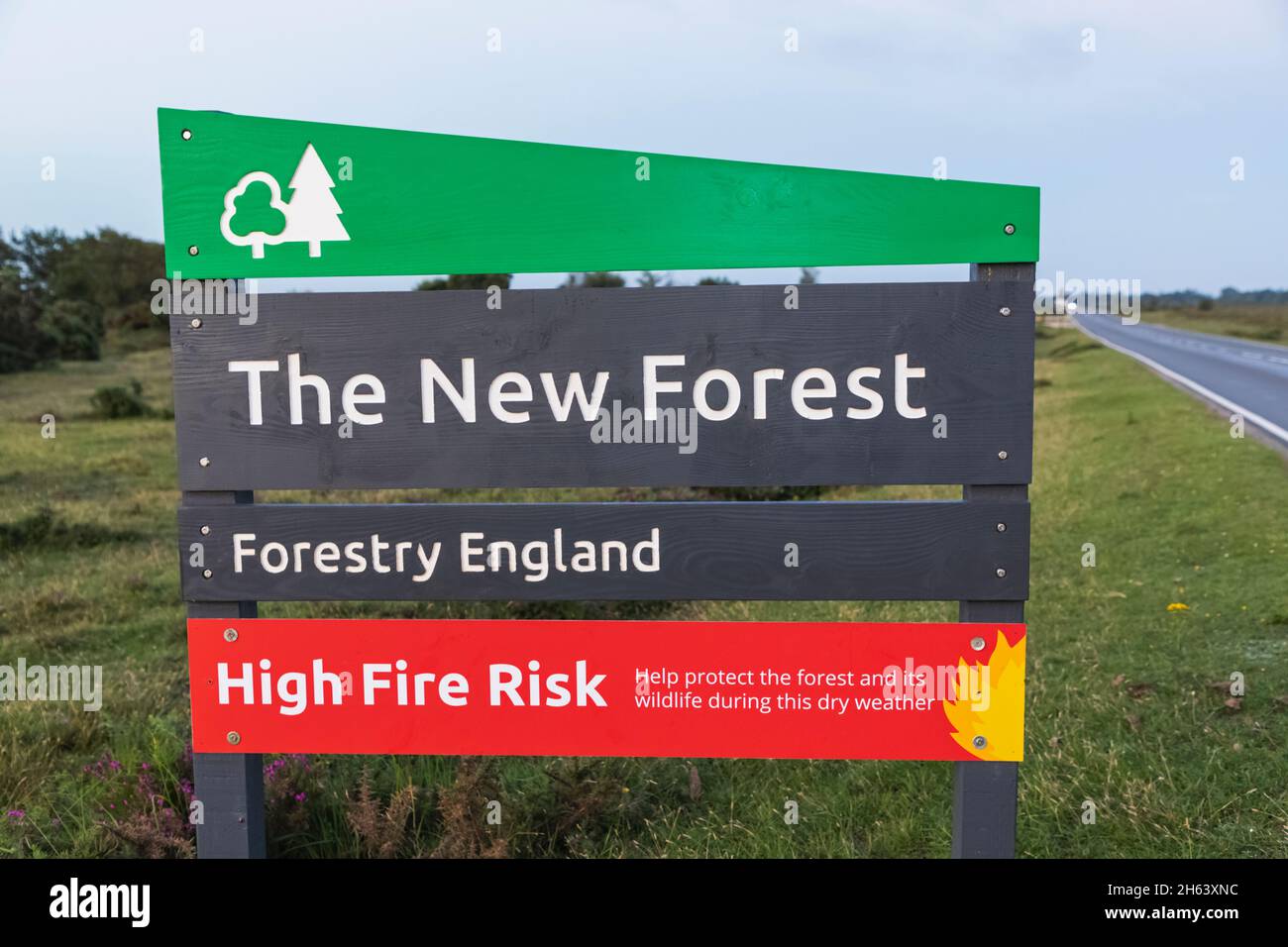 england, hampshire, der neue Wald, das neue Waldzeichen Stockfoto