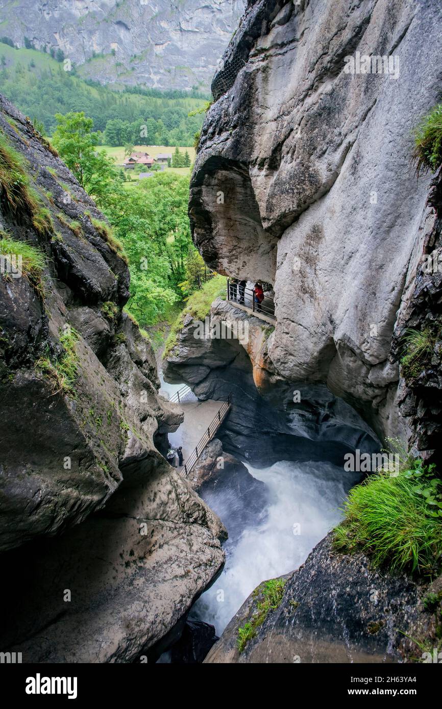 trümmelbach Wasserfälle,lauterbrunnen,lauterbrunnental,berner alpen,berner oberland,Kanton bern,schweiz Stockfoto