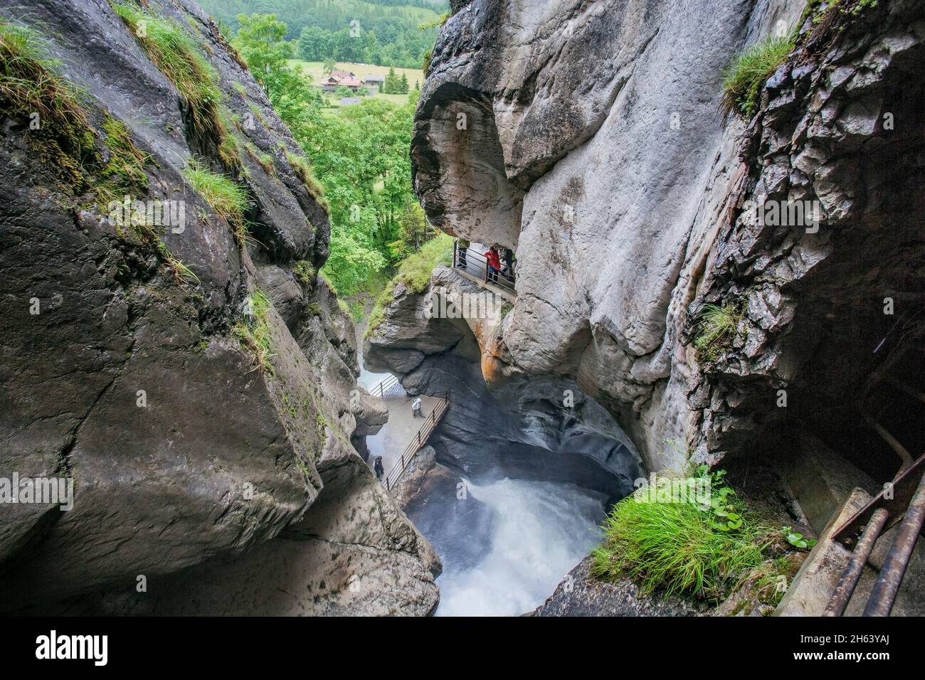 trümmelbach Wasserfälle,lauterbrunnen,lauterbrunnental,berner alpen,berner oberland,Kanton bern,schweiz Stockfoto