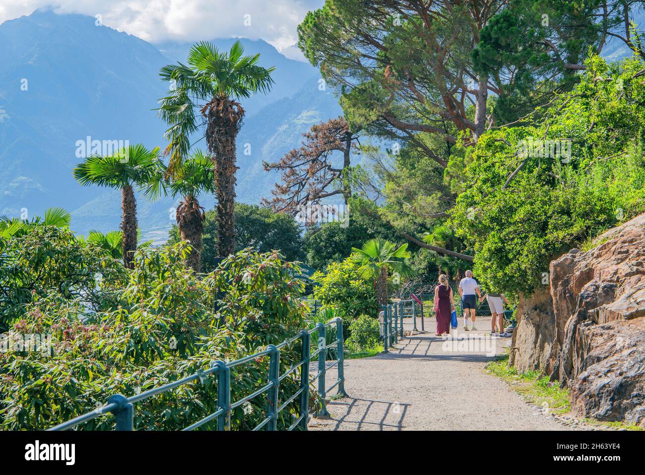 Tappeinerpromenade oberhalb der Stadt,meran,etschtal,burggrafenamt,Südtirol,provinz bozen,trentino-Alto adige,italien Stockfoto