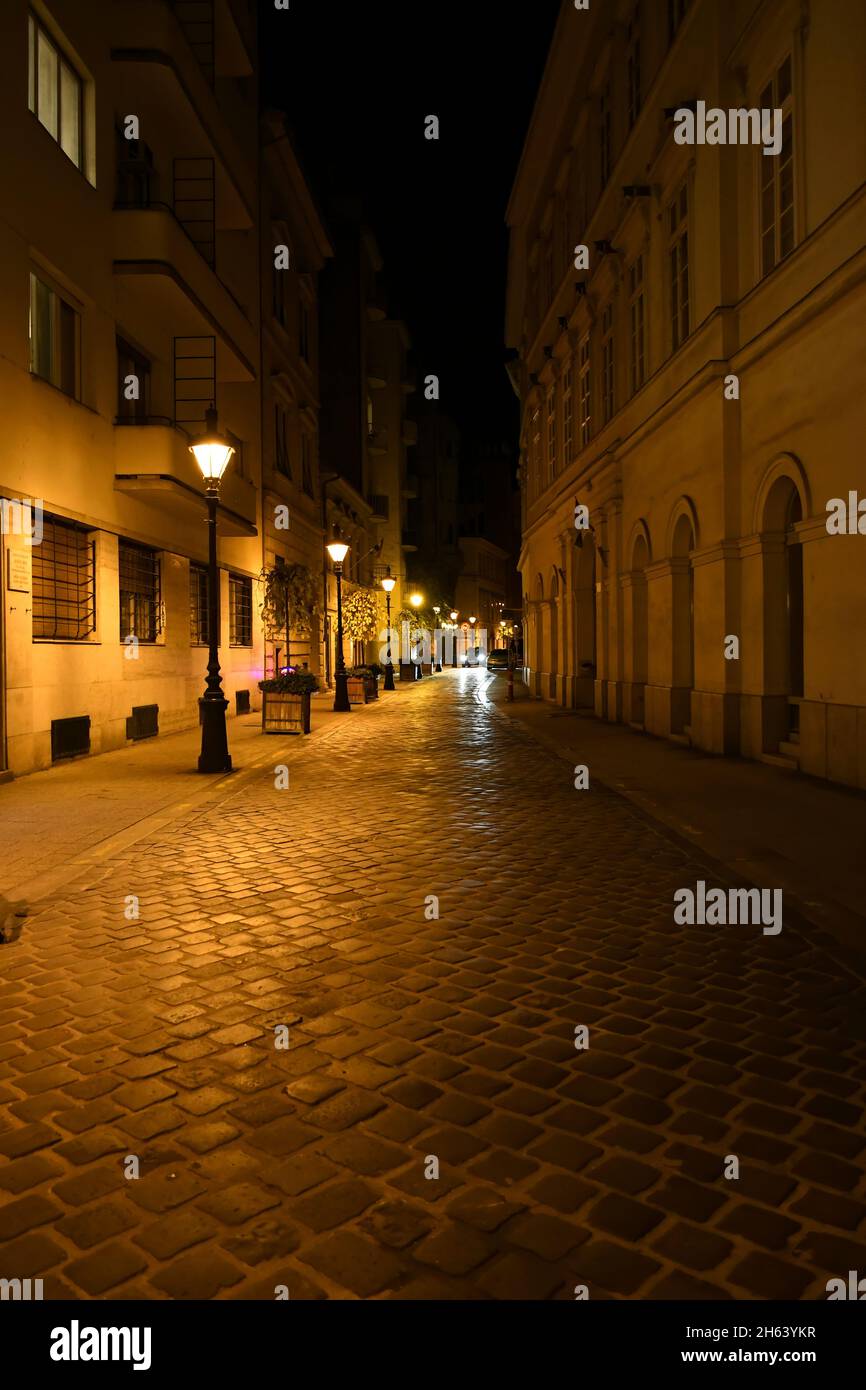 Abendspaziergang in Budapest, Innenstadt. #Nachtszene, #budapest Stockfoto