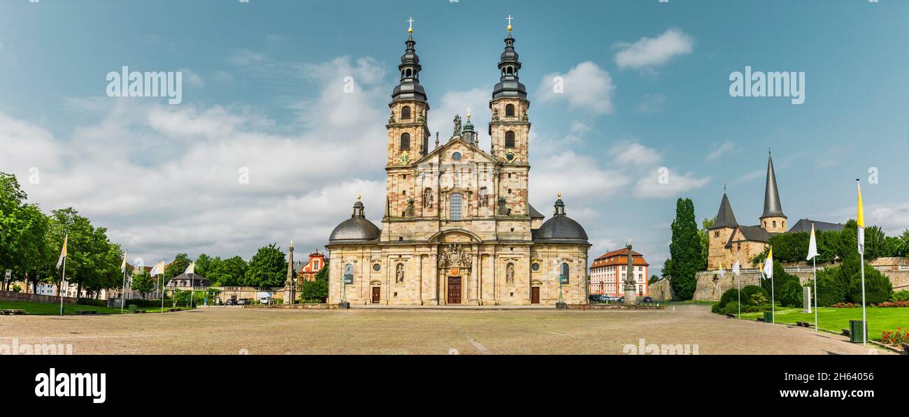 domplatz mit Dom in fulda, hessen Stockfoto