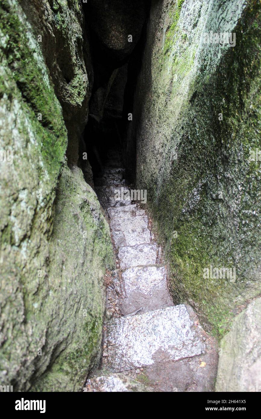 deutschland, bayern, fichtelgebirge, wunsiedel, luisenburger Felsenlabyrinth Stockfoto