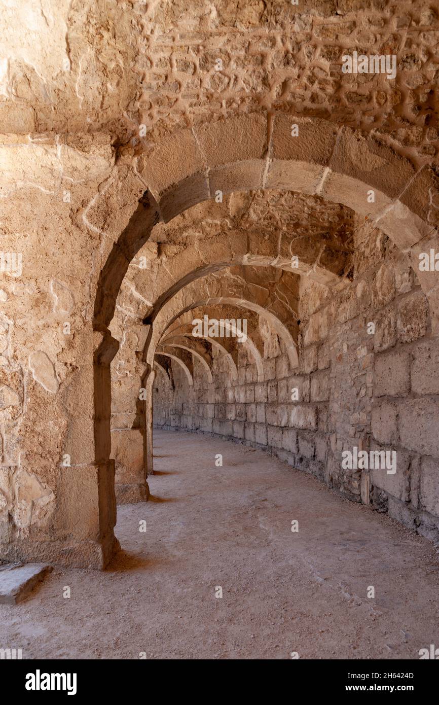 Die oberen Stockwerke im aspendos Theater, antalya, türkei Stockfoto