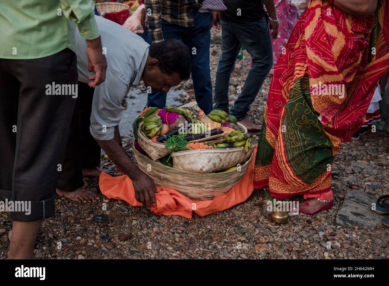 Jamshedpur, Jharkhand, Indien. November 2021. Chhath-Puja-Feier in Jharkhand, (Foto: © Rohit Shaw/Pacific Press via ZUMA Press Wire) Stockfoto