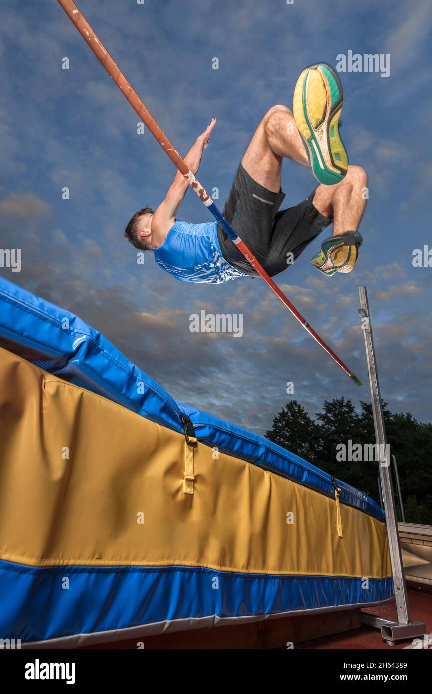 Hochspringer, Leichtathletik, winterbach, baden-württemberg, deutschland Stockfoto