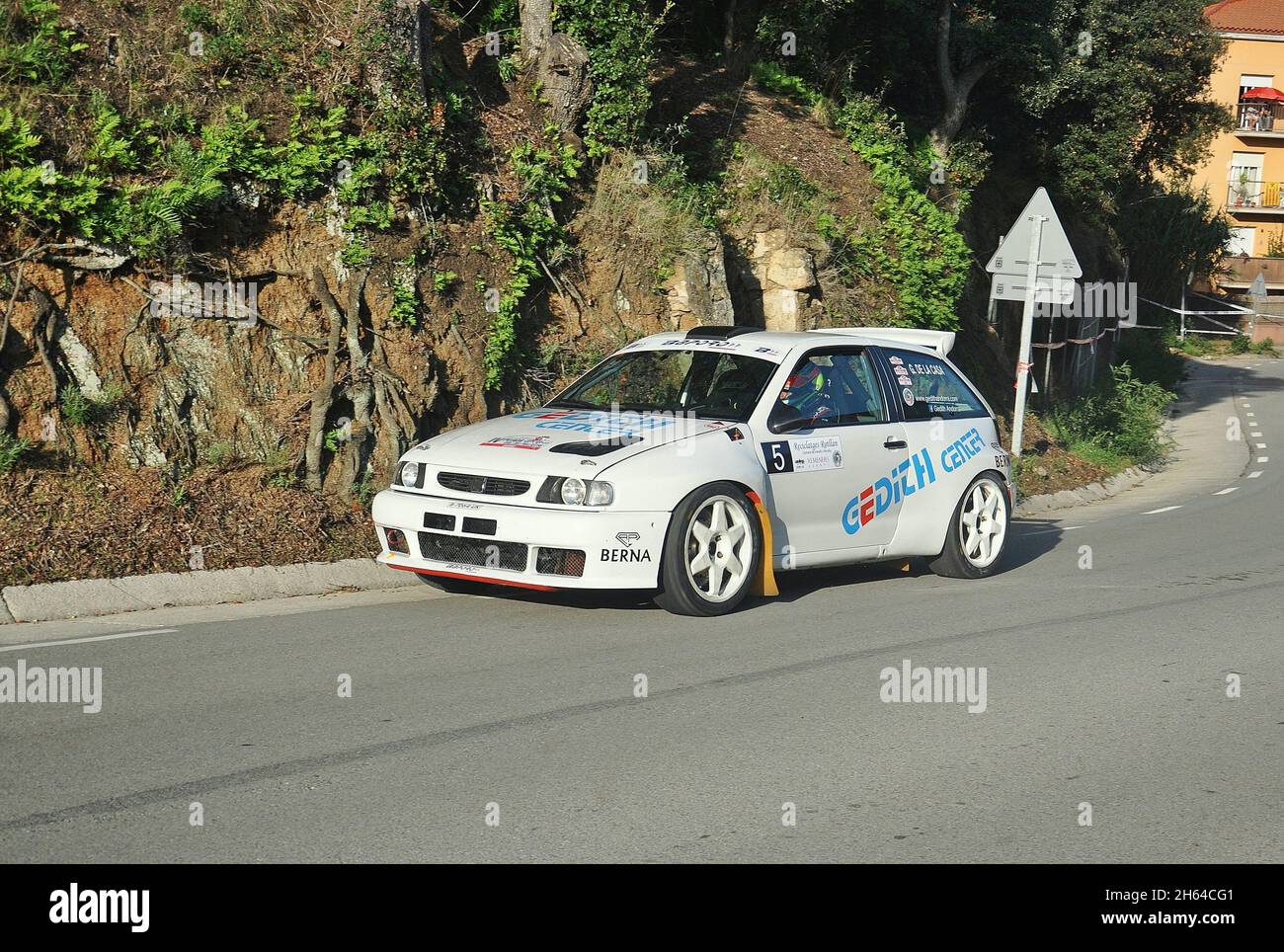 Gerard de la Casa-Seat Ibiza in der Subiba al Coll del Pollatre-2018 der Catalonia Mountain Motor Championship Stockfoto