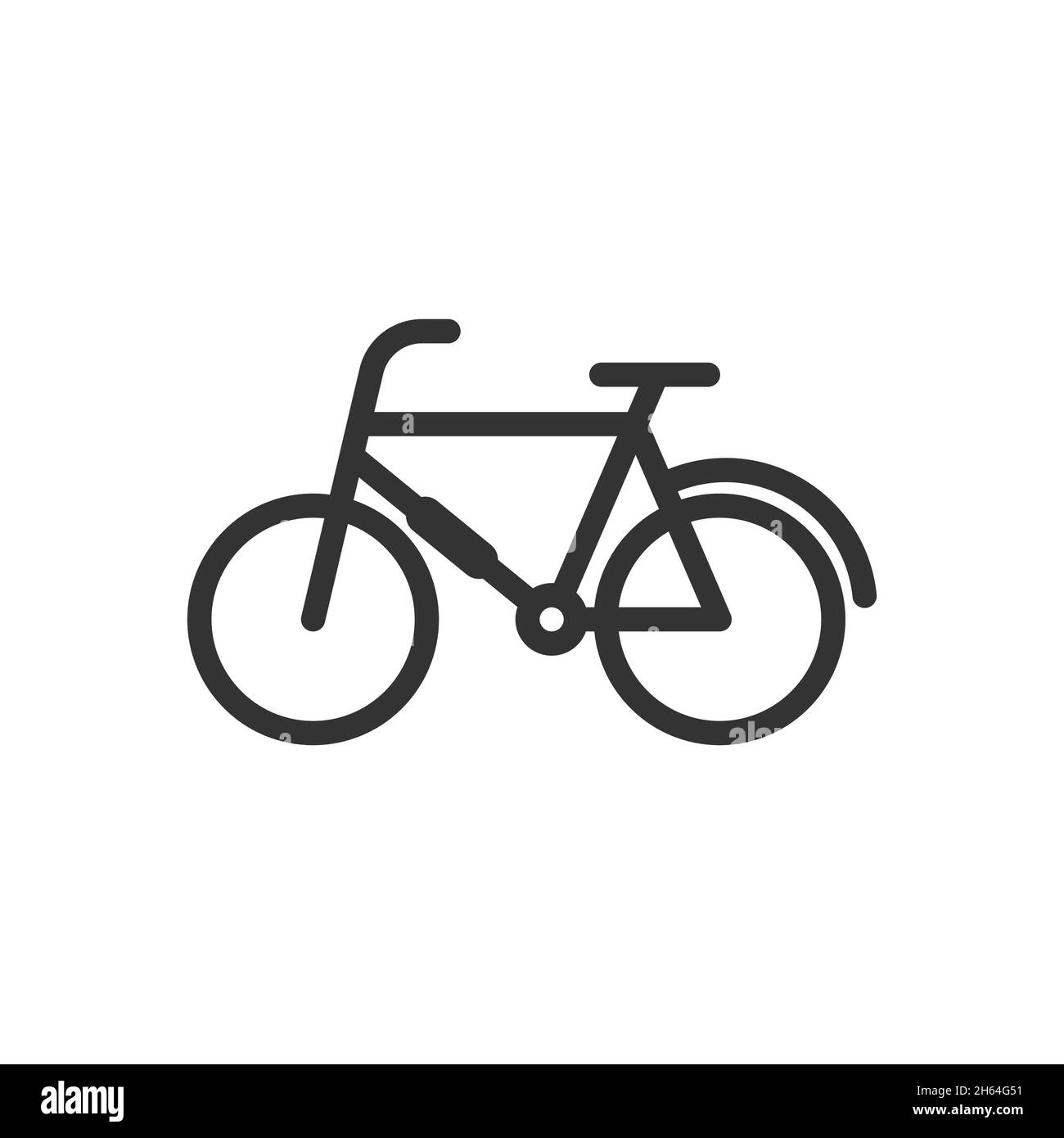 Fahrrad-Ikone in flachem Stil. Fahrrad Übung Vektor-Illustration auf weißem isolierten Hintergrund. Fitness Übung Zeichen Business-Konzept. Stock Vektor