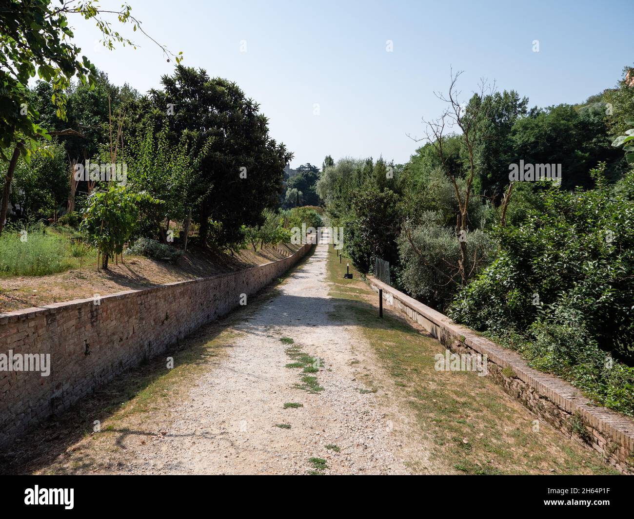 Park und Garten Orto de Pecci in Siena, Toskana, Italien Stockfoto