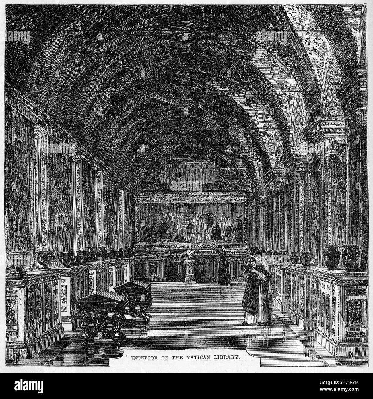 Die Vatikanische Bibliothek, um 1500 Stockfoto