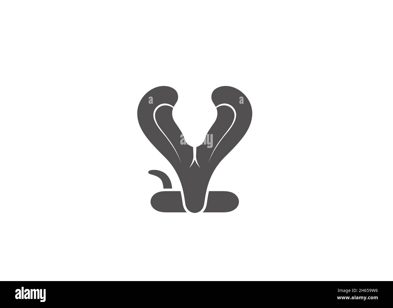 Kreative schwarze abstrakte Kobra Schlange Logo Vektor Stock Vektor