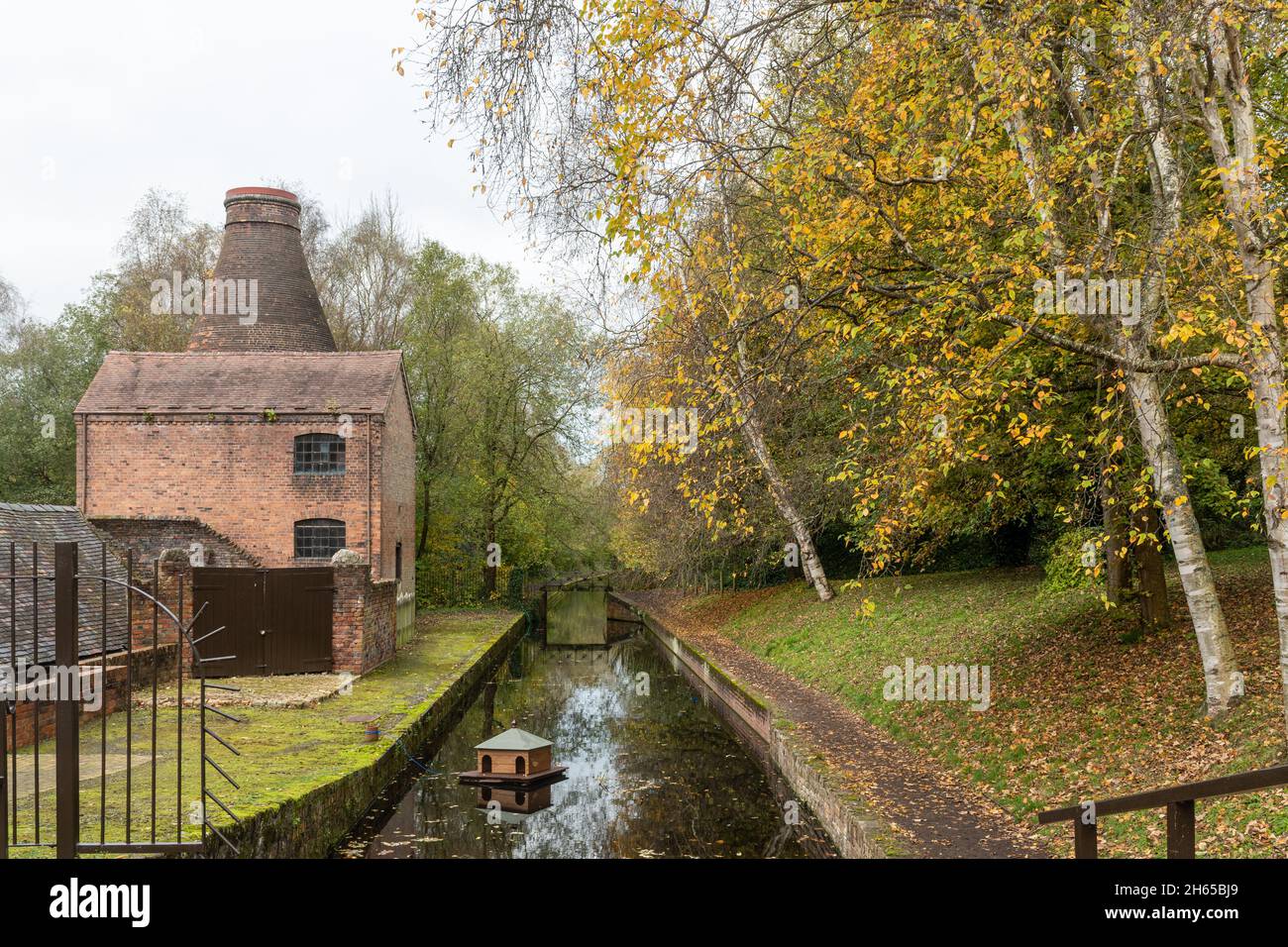 Coalport China Museum in Ironbridge Gorge, Shropshire, England, Großbritannien, neben dem Shropshire Canal Stockfoto