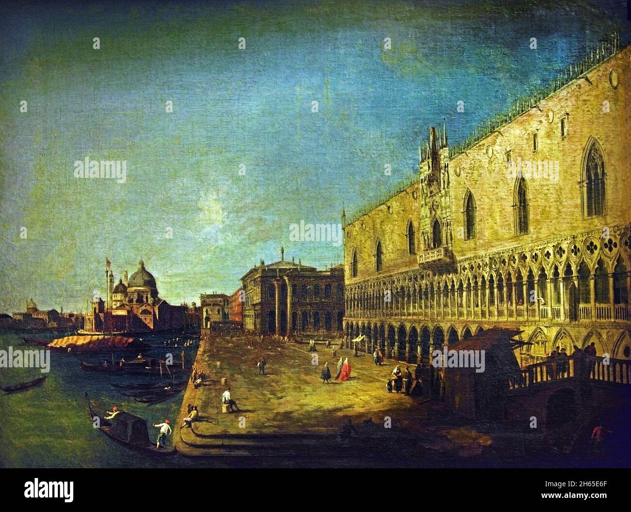 Perspektivische Ansicht des Dogenpalastes in Venedig 1725 - 1726 Giovanni Antonio bekannt als Canaletto, 1697/ 1768, Italien, Italienisch, Stockfoto