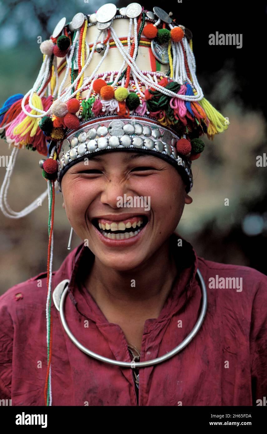 Laos - Muang Sing - Ethnie Iko Stockfoto