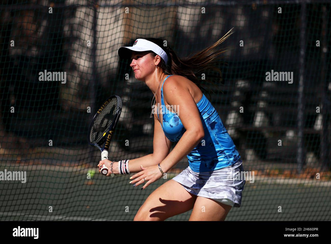 Tennis-Profi Marina Oetiker, spielt im Downtown Tennis Club, in New York City, 10/21/2021 Model veröffentlicht Stockfoto