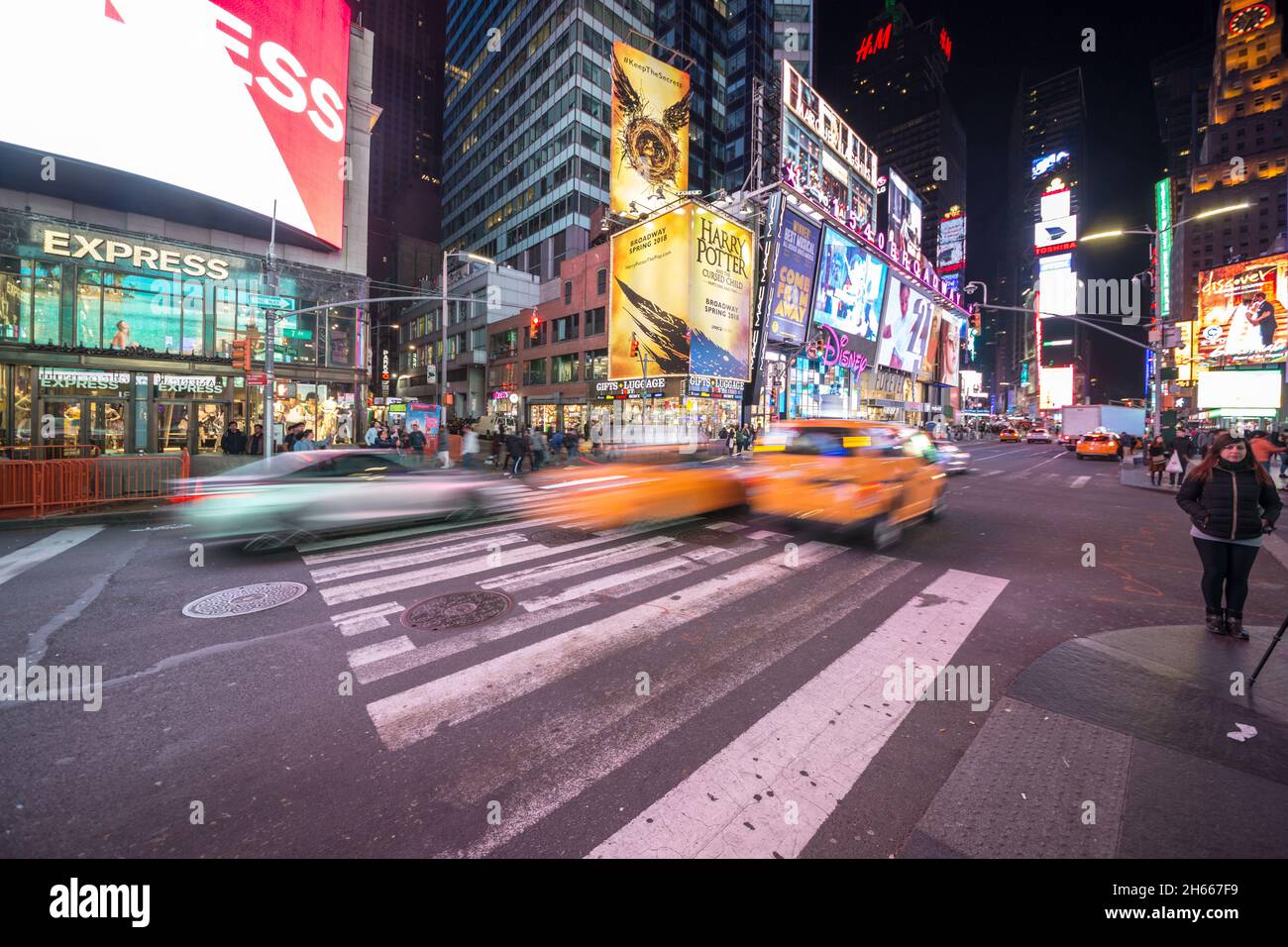 Belebte Straße, Times Square, New York, NY Stockfoto