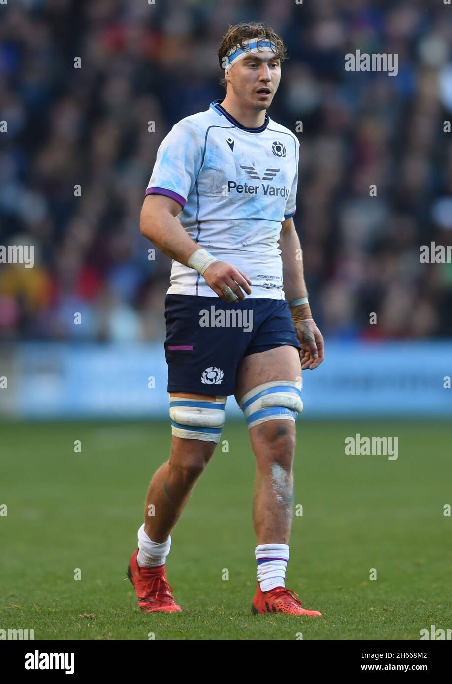 Edinburgh, Schottland, 13. November 2021. Jamie Ritchie aus Schottland beim Spiel der Autumn Nation Series im Murrayfield Stadium, Edinburgh. Bildnachweis sollte lauten: Neil Hanna / Sportimage Stockfoto