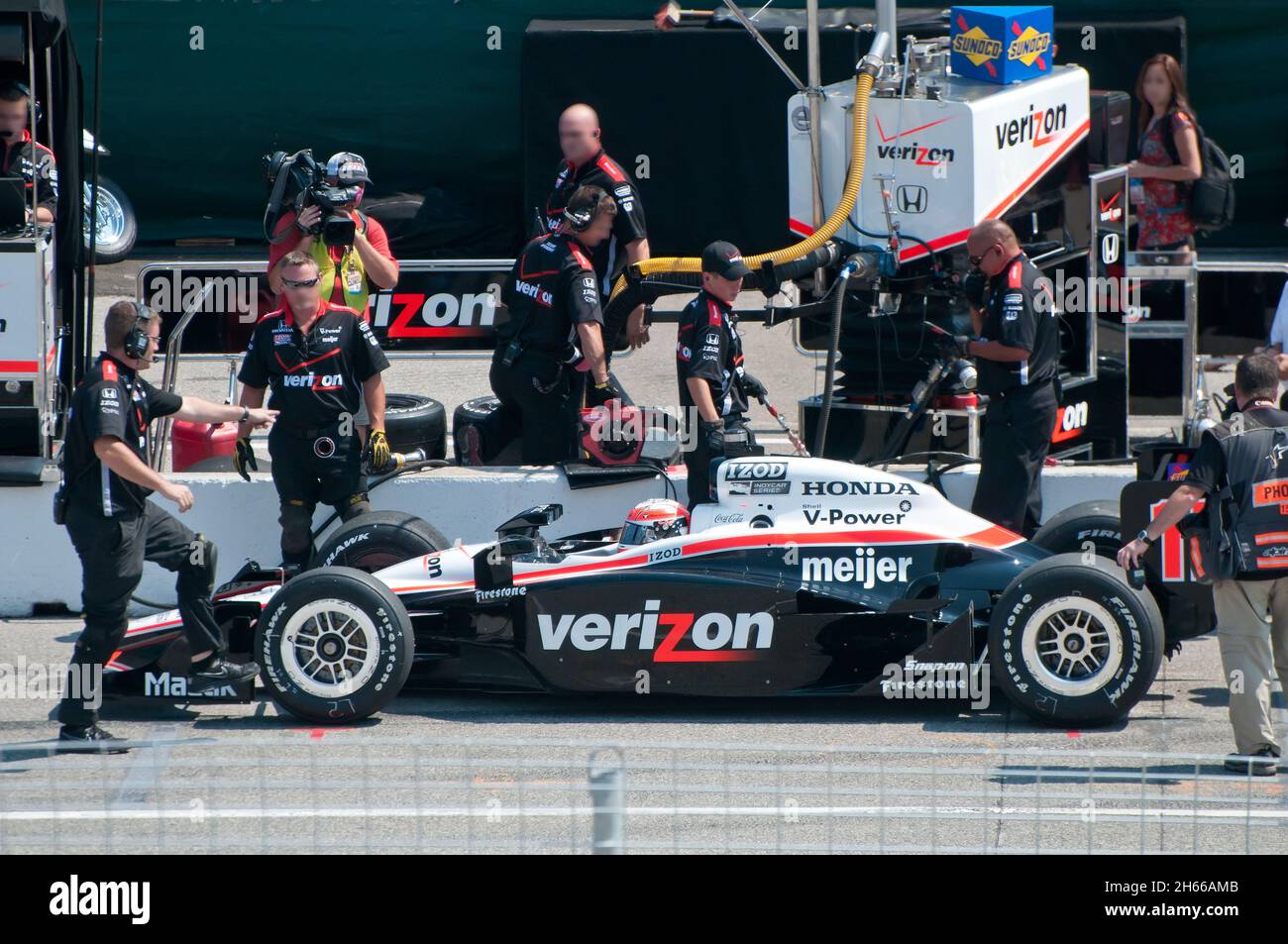 Honda-Rennwagen auf der Rennstrecke Stockfoto