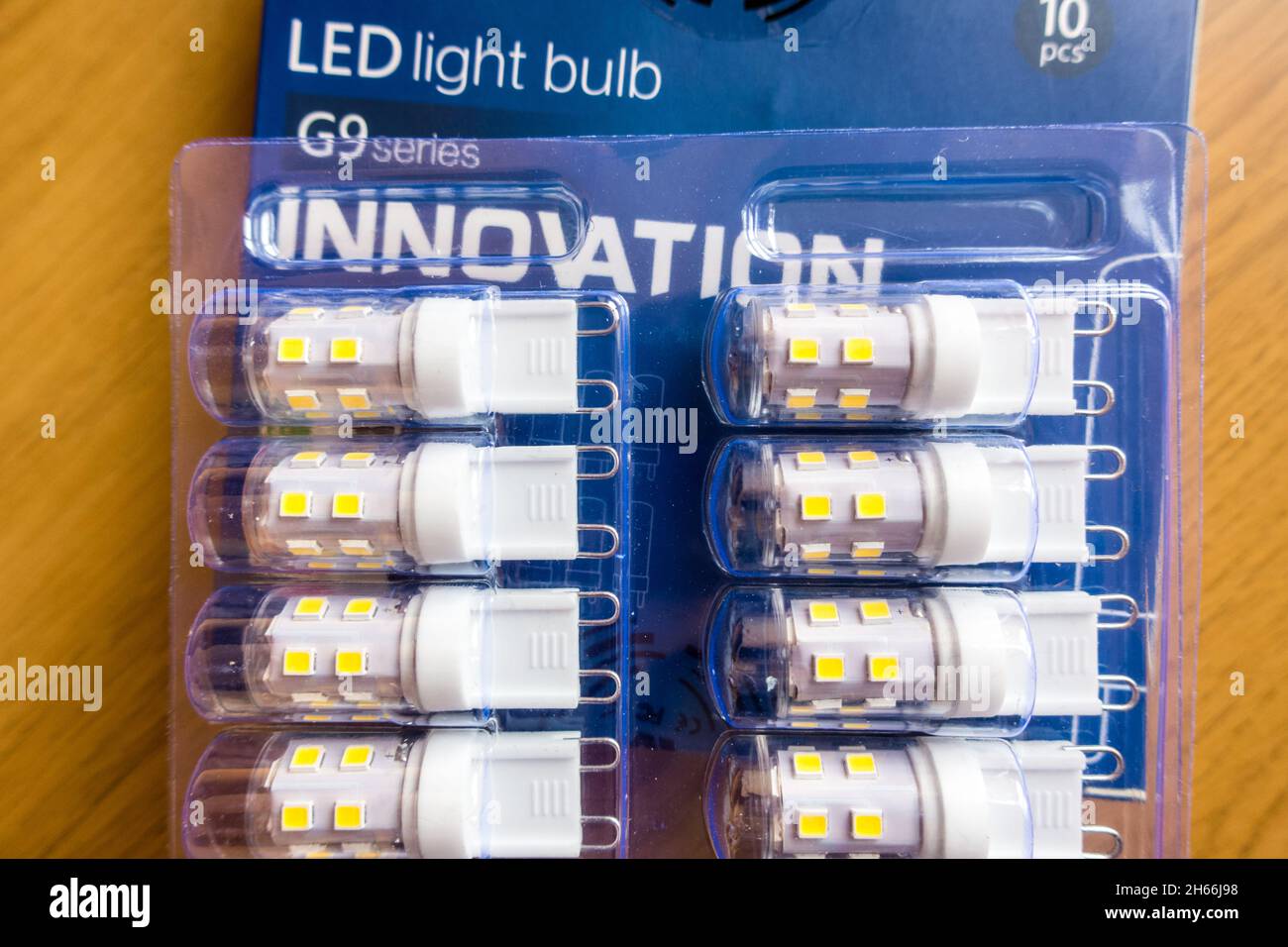 LED-Licht zum Energiesparen Konzept Stockfoto