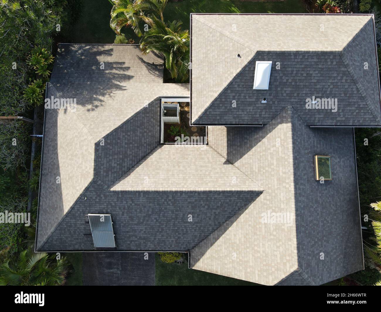 Dach in Kalaheo auf Kauai Stockfoto