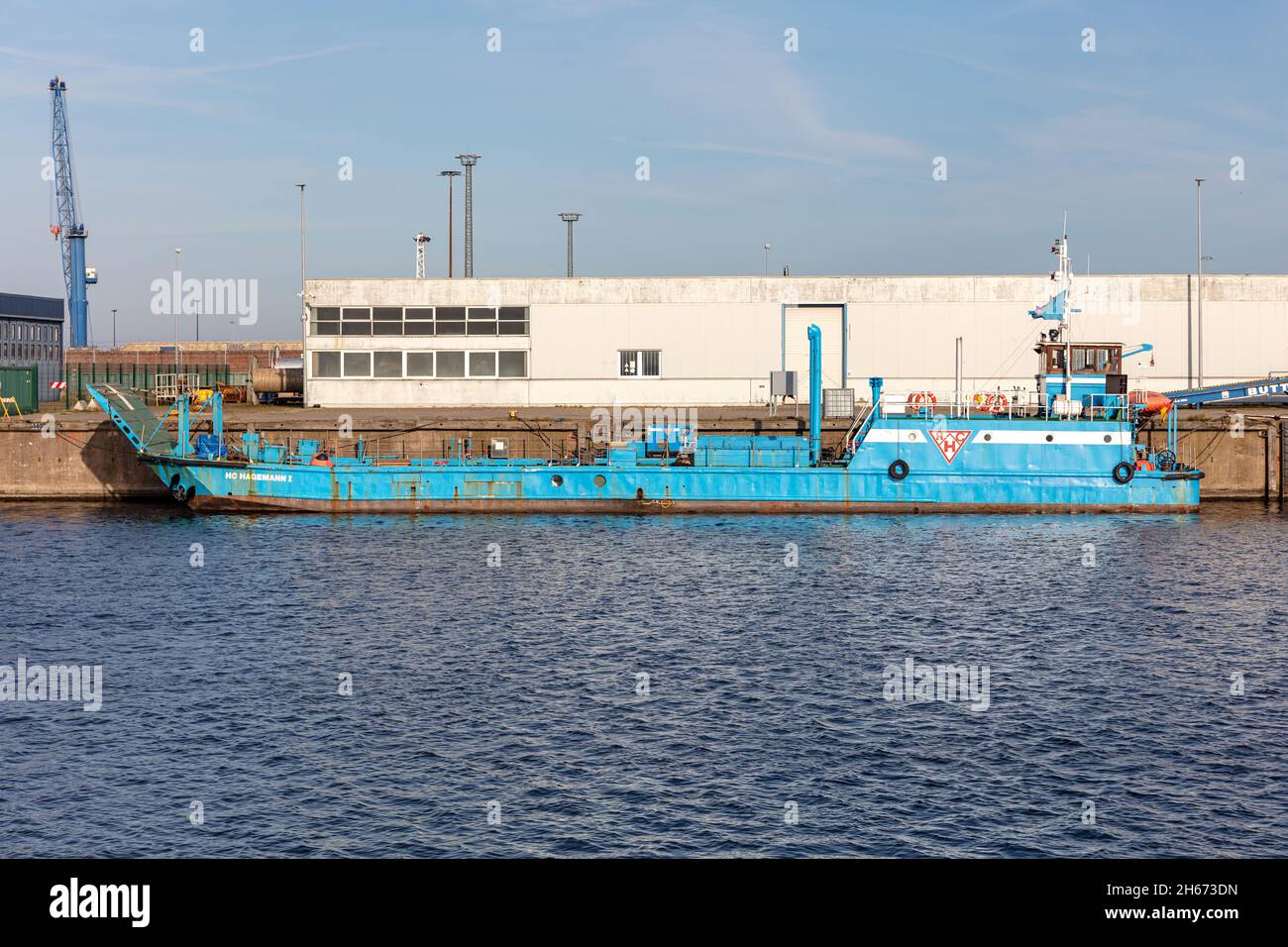 Landungsschiff HC HAGEMANN I im Hafen von Cuxhaven Stockfoto