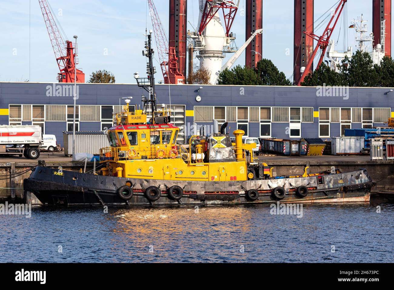 Schlepper RADE im Hafen von Cuxhaven Stockfoto