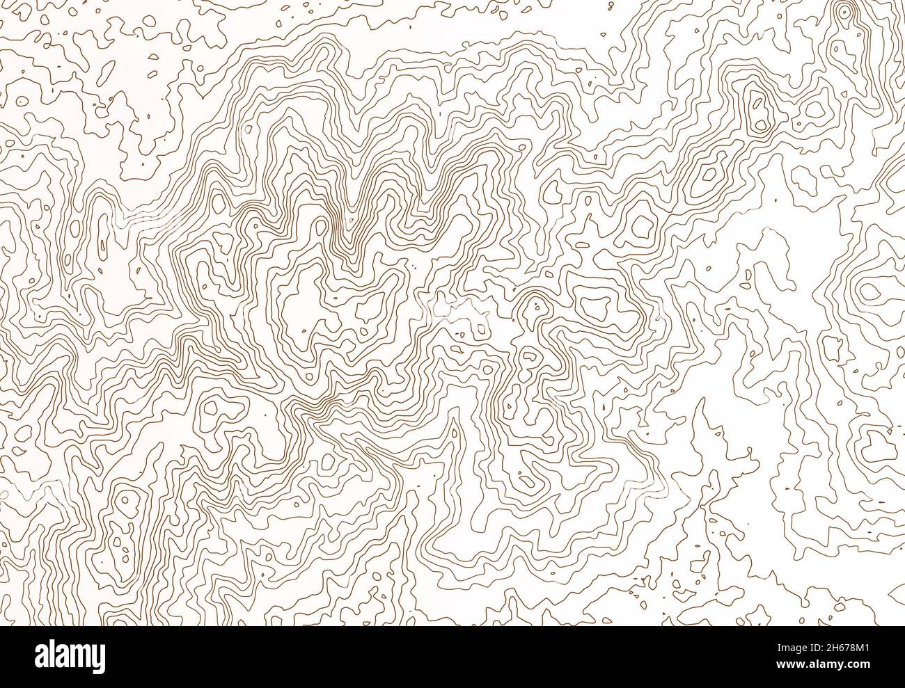 Topografischer Kartenkonturhintergrund. Linienkarte mit Höhenlage. Geographische Welt Topographie Karte Gitter abstrakte Illustration. Stockfoto