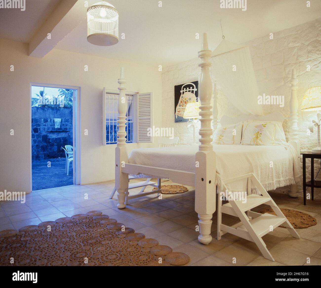 Innenfoto des St. Kitts Hotels von einem Gästezimmer Stockfoto