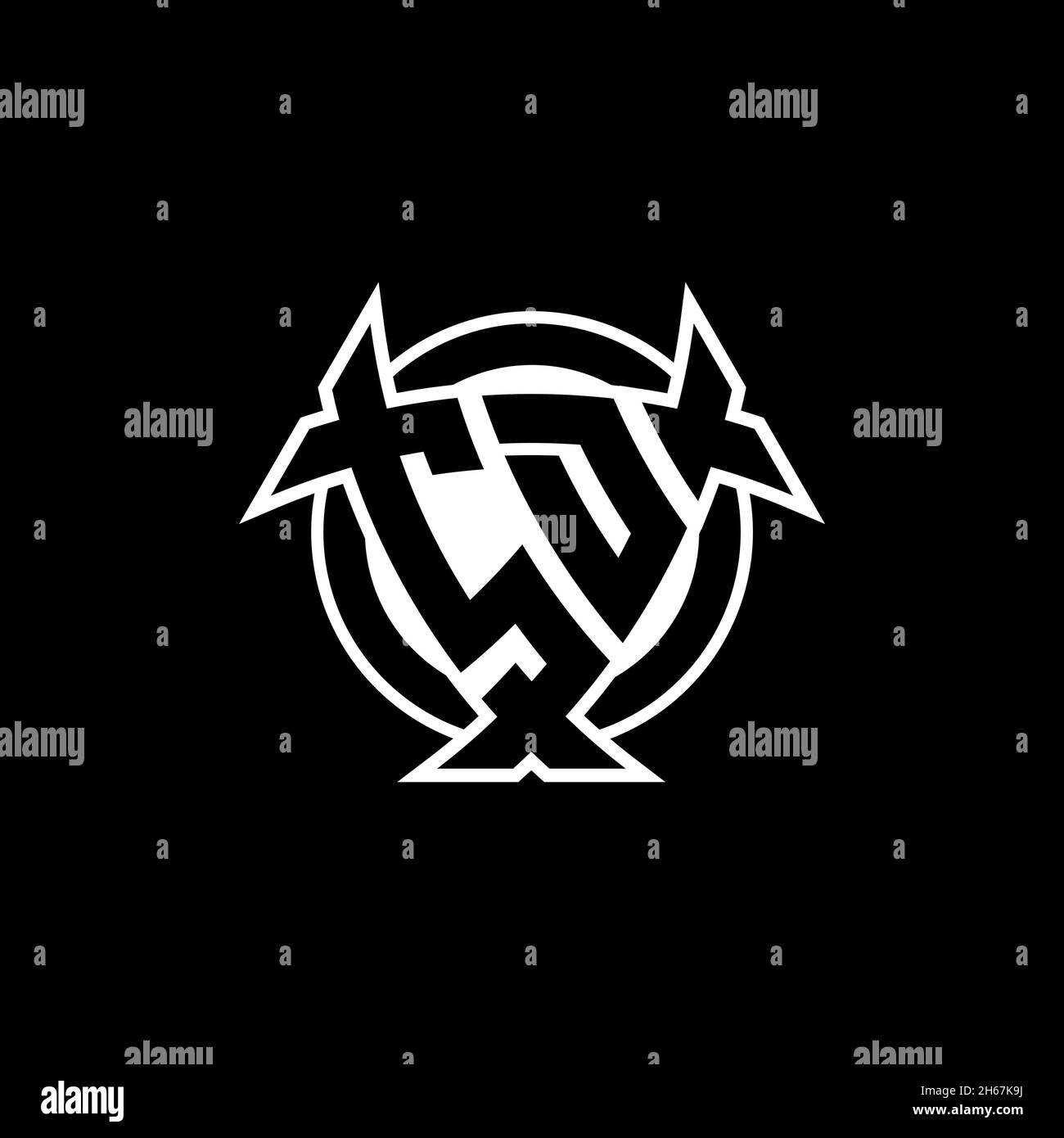 SD Monogram Logo Brief mit Dreieck Schild und kreisförmigen Stil Design auf isoliertem Hintergrund. Dreieck-Monogramm-Logo, Schild-Monogramm-Logo, Trian Stock Vektor