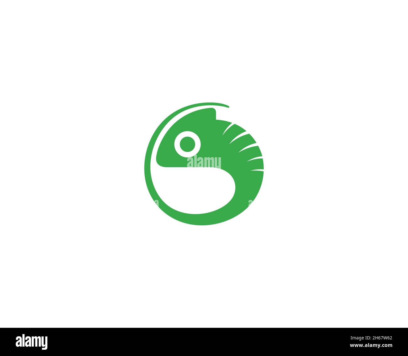 Kreatives abstraktes Chamäleon-Logo Vektor-Symbol-Designabbildung Stock Vektor