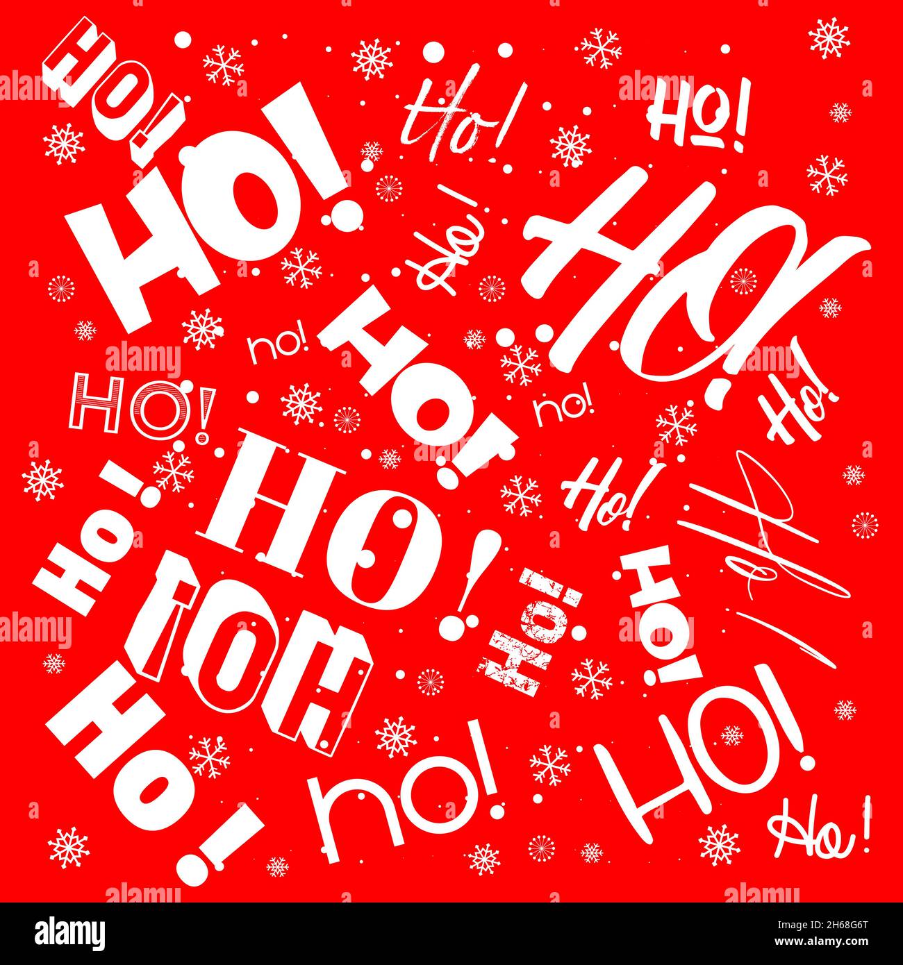 HO! HO! HO! Handgeschriebenes Vektormuster - festliches weihnachtsfesttagsdesign für Geschenkpapier, Karten, Banner und Poster etc. - editierbarer Vektor EPS Stock Vektor