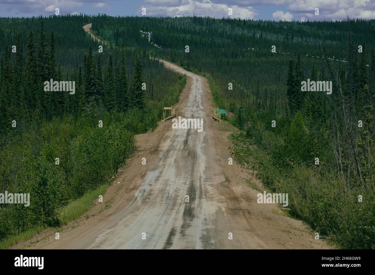 Der Dalton Highway, Alaska, USA, bis zum Nordpol. Stockfoto