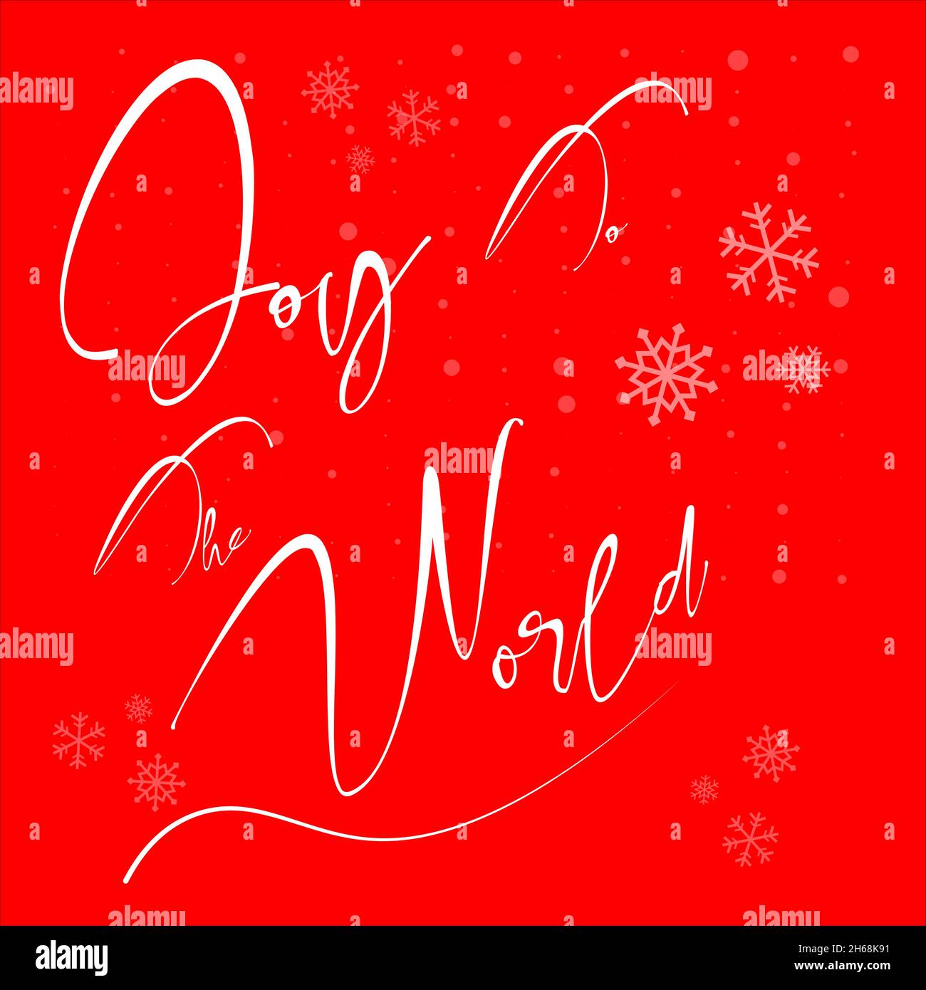 Joy to the World - handgeschriebenes Vektormuster - festliches weihnachtsfesttagsdesign für Geschenkpapier, Karten, Banner und Poster etc. - editierbarer Vektor Stock Vektor