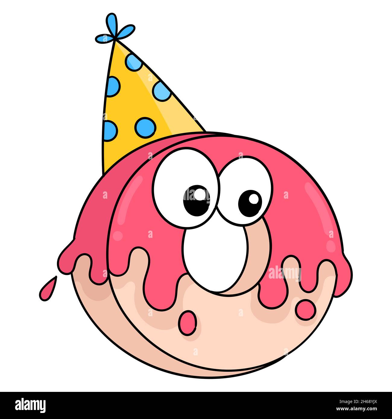 Einfache Gesicht Baby Vogel Kopf, Vektor-Illustration Karton Emoticon. doodle Symbol Zeichnung Stock Vektor