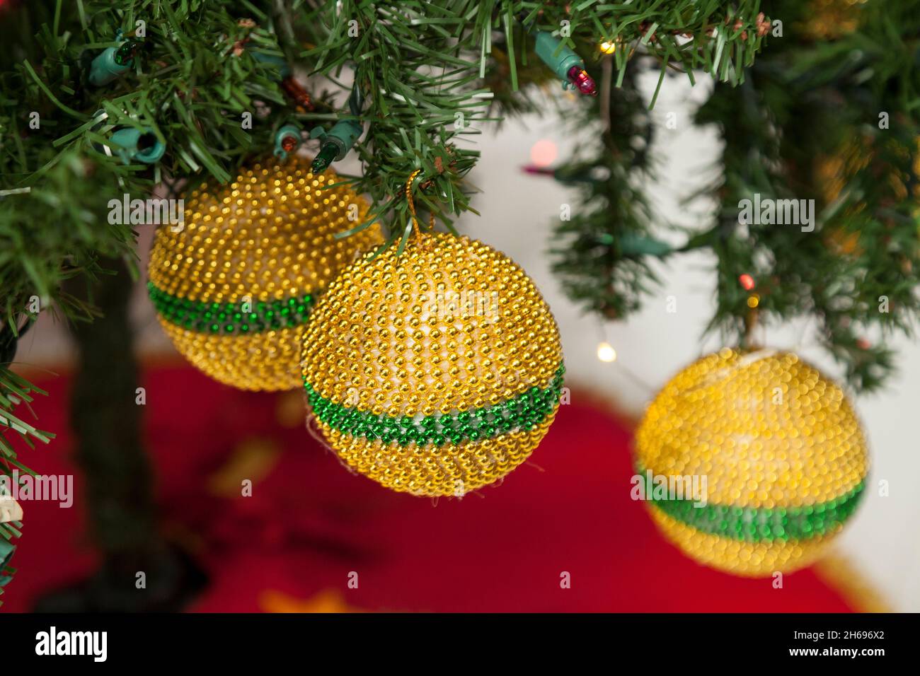 Christmas Decoration - Kugeln Zum Dekorieren Weihnachtsbaum Stockfoto