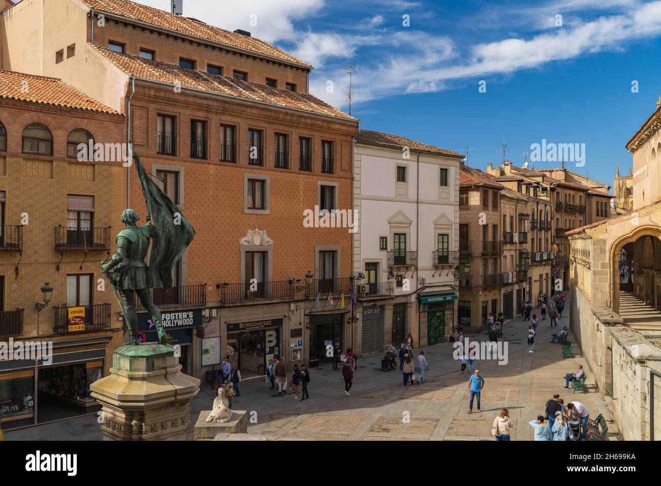 Segovia, Spanien, 20. Oktober 2021. Blick auf die Stadt Segovia in Spanien Stockfoto