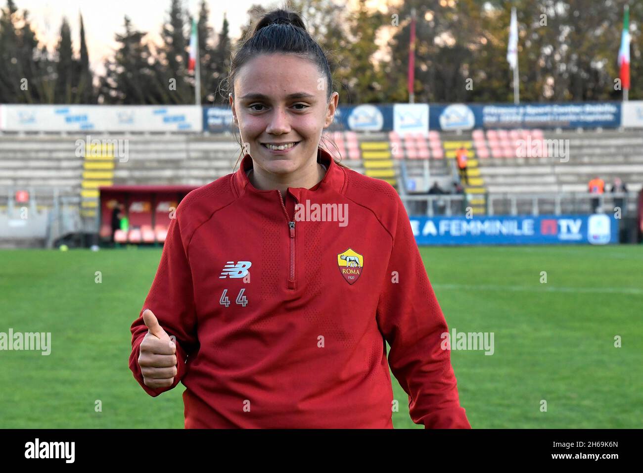 Annamaria Serturini von AS Roma Women während der Serie Ein Spiel zwischen A.S. Roma Women und ACF Fiorentina Femmile im stadio Tre Fontane am 14. November 2021 in Rom, Italien. (Foto von Domenico Cippitelli/Pacific Press) Stockfoto