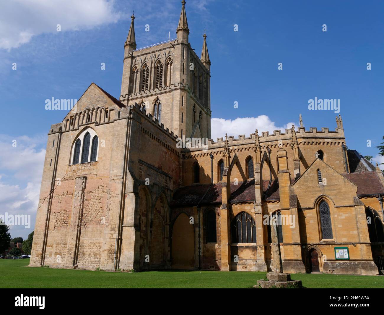 Pershore Abbey, Church of the Holy Cross, Pershore, Worcestershire, England, Großbritannien Stockfoto