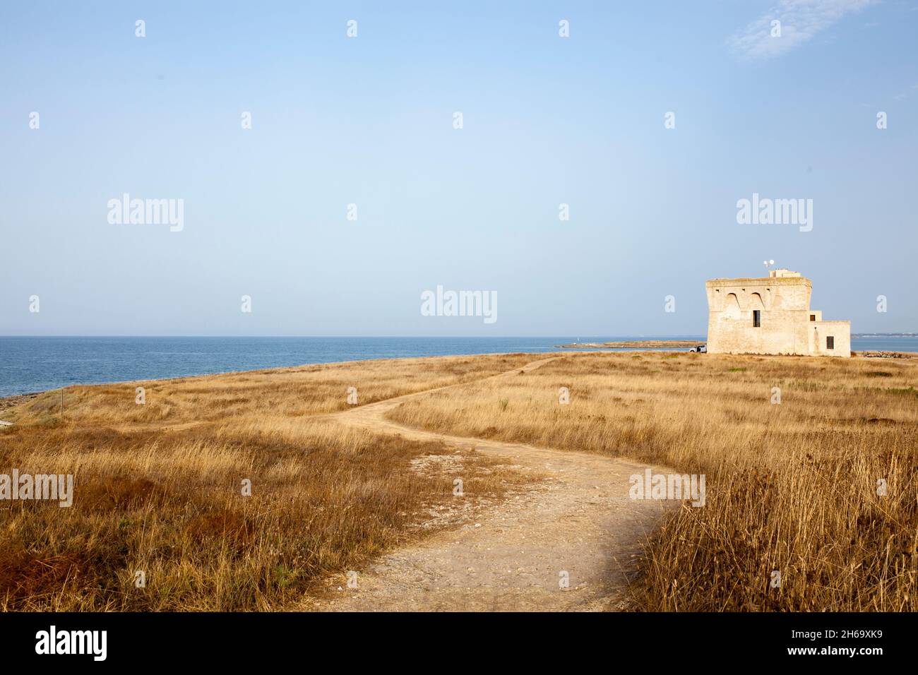 Apulische Landschaft von Torre Guaceto, UNESCU Erbe Stockfoto